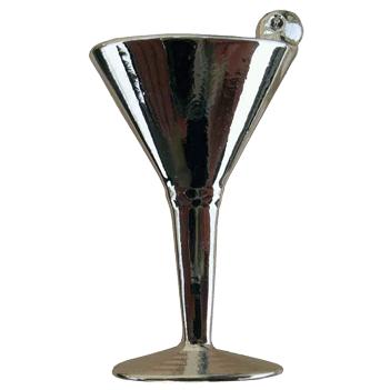 Emenee LU1255-WPE Prestige Collection Martini Glass Knob 2 inch x 1-1/4 inch in Warm Pewter Cocktail Hour Series